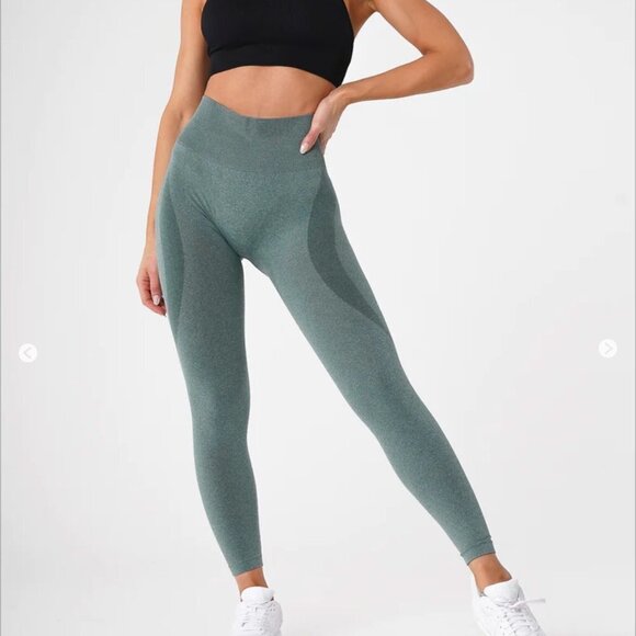NVGTN Contour Seamless High Waisted Leggings Forest Green Size XS - Picture 5 of 10